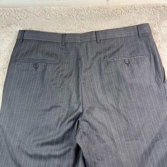 Giorgio Armani Black Label Grey Pinstripe Dress Pants Mens Size 38 Wool - Picture 12 of 12